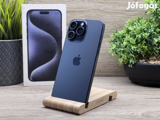 iPhone 15 Pro Max Blue Titanium 512GB 2 ÉV Garanciával 90%