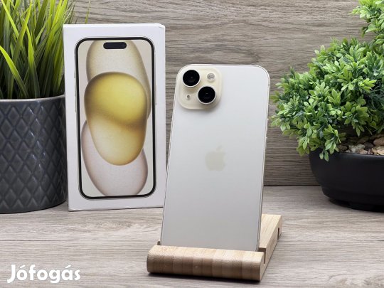 iPhone 15 Yellow 128GB 2 ÉV Garanciával 93%