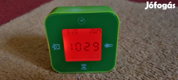 ikea asztali óra, ébresztő, hőmérséklet funkcióval 