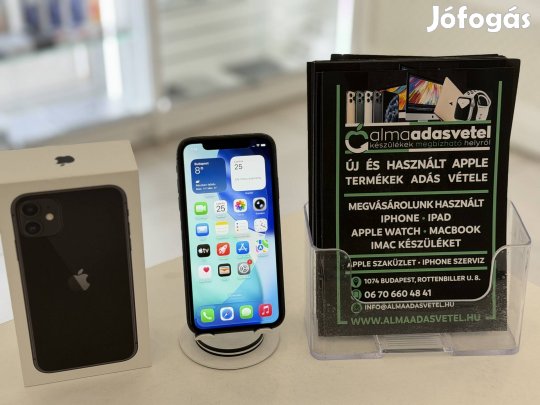 iphone 11 256GB Független Használt/1-3 hónap gar./Akku 100%/p4768