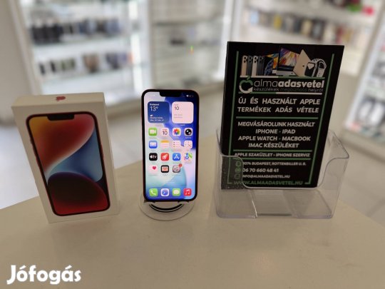 iphone 14 128GB Független Újszerű/1-3 hónap gar./Akku 87%/p4791