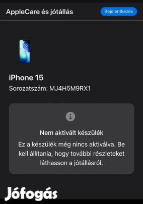 iphone 15 Black 128GB Új 