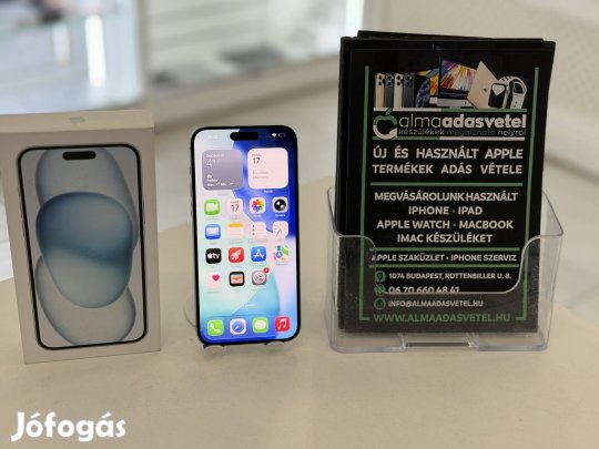 iphone 15 Plus 128GB Független/1-3 hónap gar./Akku 90%/p4757