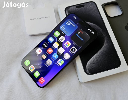 iphone 15 Pro Max 256GB Titanium. Új állapot!! Full makulátlan!!!