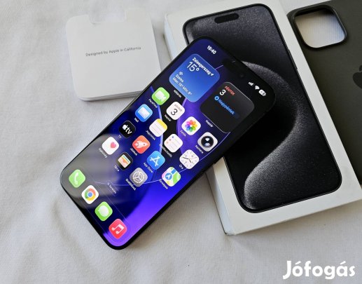 iphone 15 Pro Max 256GB Titanium. Új állapot!!! Full makulátlan!!!