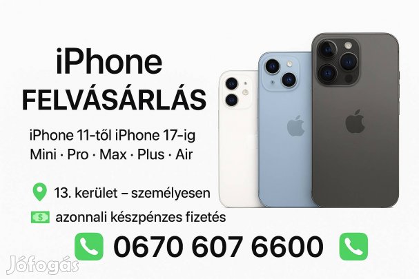 iphone felvásárlás 13 14 15 16 17 pro max plus