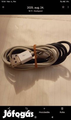 iphone régebbi típusú Töltő Kábel 2db 
