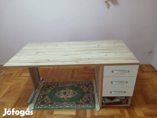íróasztal natúr színű fiokos