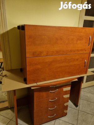 irodai bútorok, íróasztal , komód, fiókos