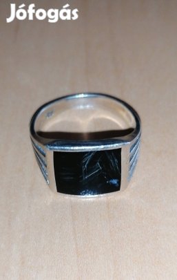 jelzett ezüst pecsét gyűrű 