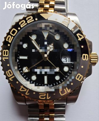karóra óra acél szíjjal. Fekete-arany kivitelben eladó