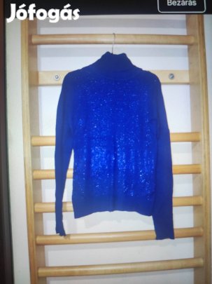 kék gyöngyös hosszú ujjú garbó 