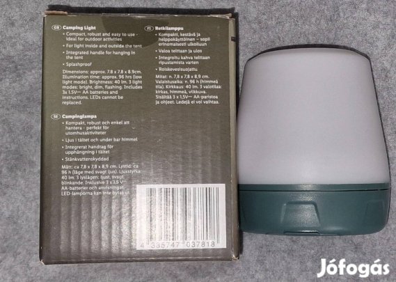 kemping lámpa új