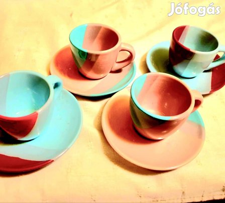 kerámia kávéskészlet 4 szettes os