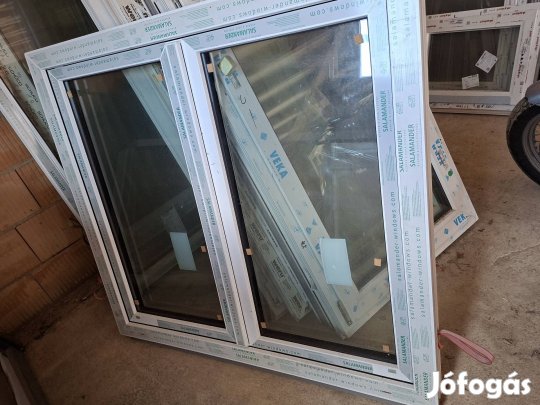 kétszárnyú bukó nyíló műanyag ablak 138×125