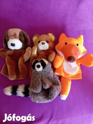 kéz báb bábú bábfigura 4db