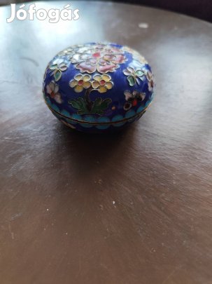 kézzel festett fém bonbonier