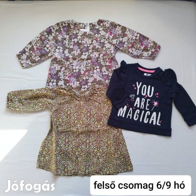 kislány felső csomag 6/9 hó 
