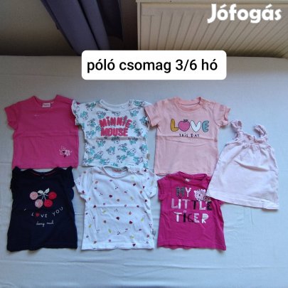 kislány póló csomag 3/6 hó 
