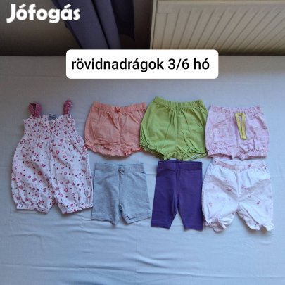 kislány rövid nadrágok 3/6 hó 