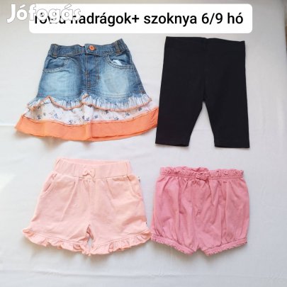 kislány rövid nadrágok és szoknya 6/9 hó 