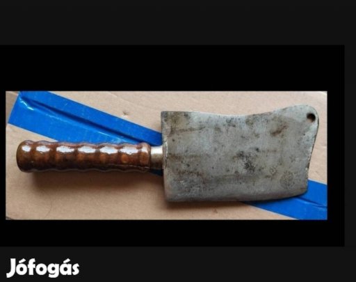 konkrétan az eladásra kínált hentesbárdról saját fotó 