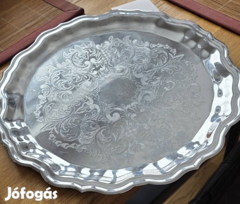 kör krómozott tálca