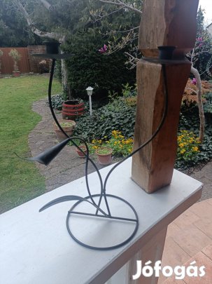 kovácsoltvas gyertyatartó 