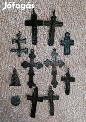 középkori antik kereszt medál csomag