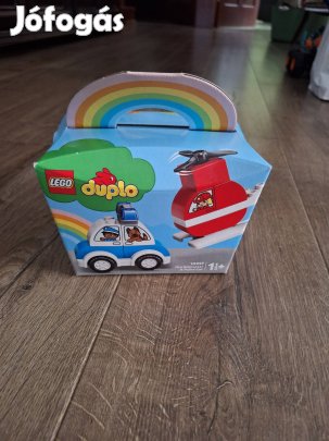 lego duplo rendőrautó és tűzoltó helikopter