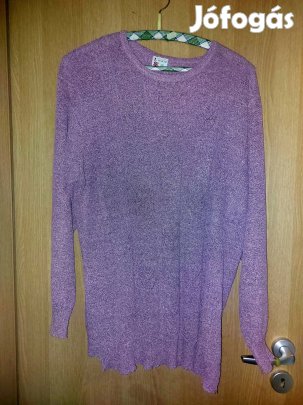 lila hosszu pulover L/XL