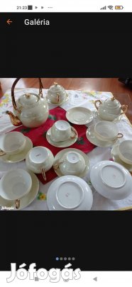 litofán porcelán teás készlet 