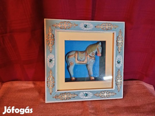 lovas falikép keretben hagyatékból