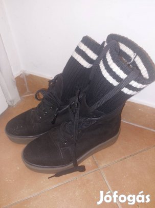 magasszáru zoknis bakancs cipő 37 es