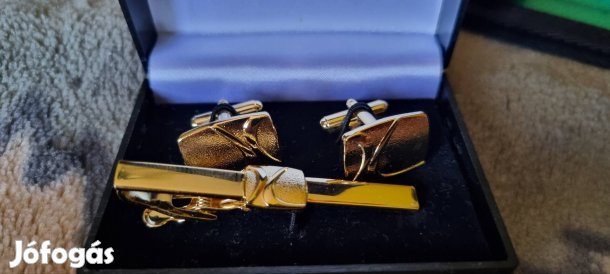 mandzsetta + nyakkendőtű 