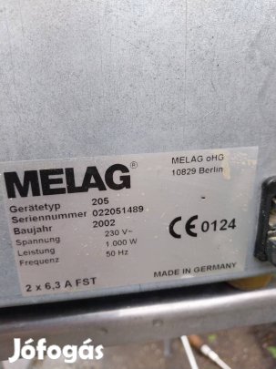 melag 205 sterilizáló sterilizátor