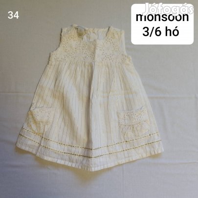 monsoon kislány ruha 3/6 hó 