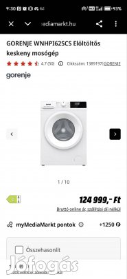 mosógép újszerű állapotban 