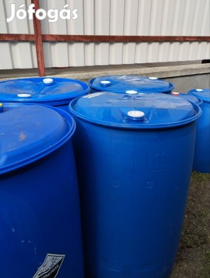 muanyag hordó 200literes zárt 