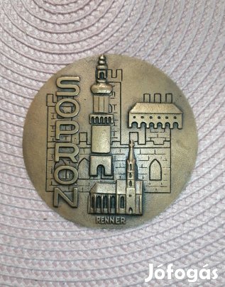 nagy méretű Sopron plaket