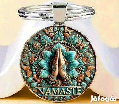 namaste indiai köszöntő hindu lótusz virág szent kulcstartó 