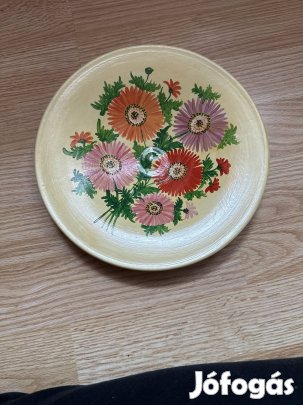 napsárga falitányér retro