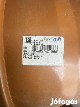 narancssárga PVC csatornaívek (könyökidomok)