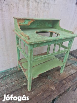 népi lavortartó állvány népi mosdó állvány paraszt régiség vintage 