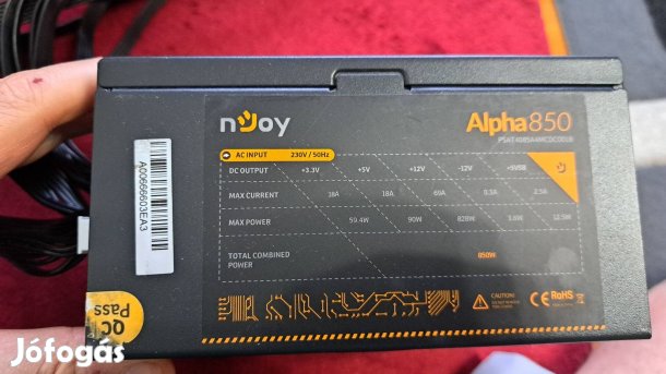 njoy Alpha+ 850W 80 PLUS Gold Full moduláris