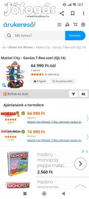 óriás t-rex hot wheels pálya