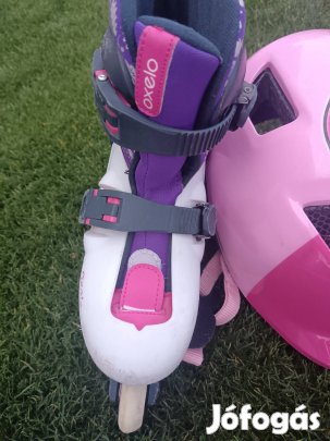 oxelo dechatlon 32-34 görkorcsolya bukósisakkal