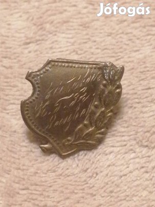 pajzsos vésett antik kitűző