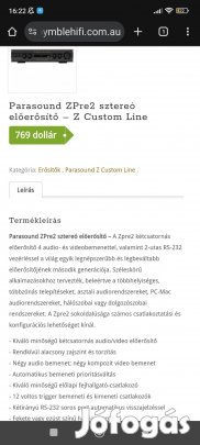 parasound zpre 2 előfok eladó.Hibás