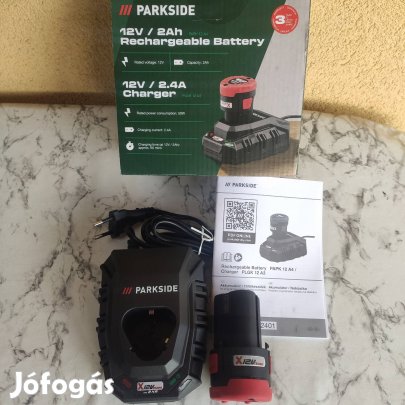 parkside 12v/ 2Ah akkumulátor+ töltő 